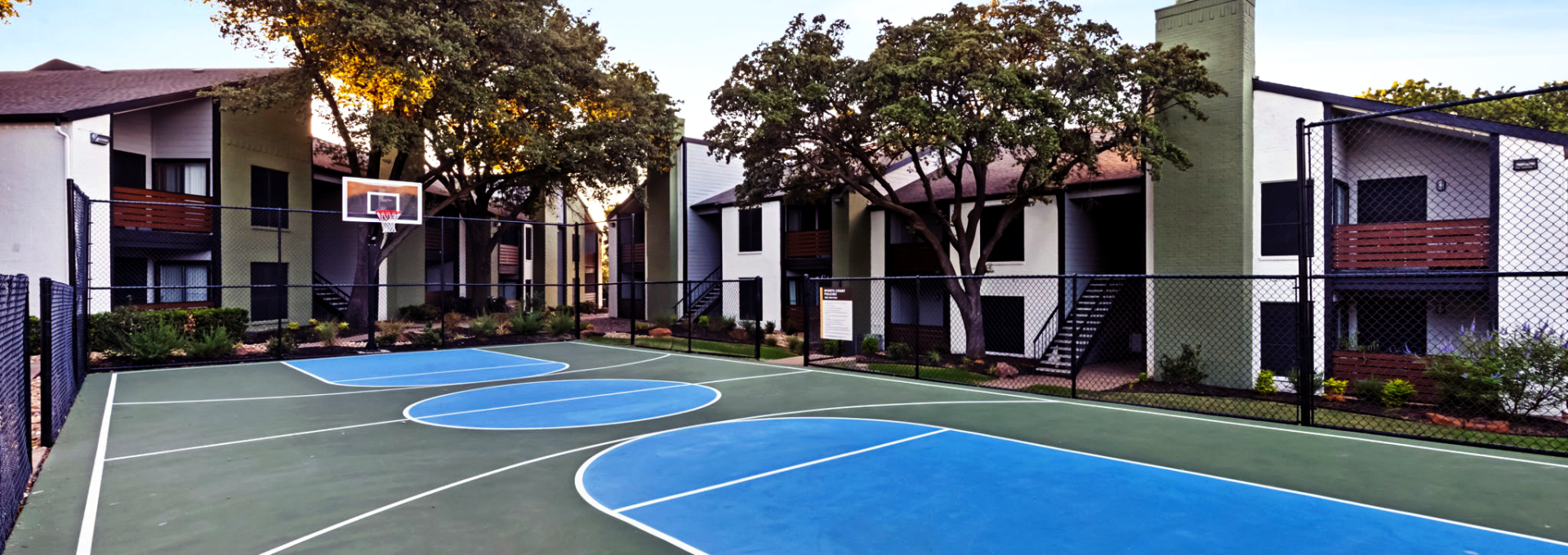 basketball court at The  Reid Apartments